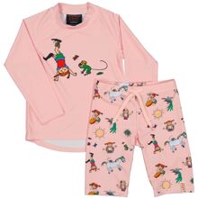 110-116 cl - UV-sett Pippi Langstrømpe Rosa