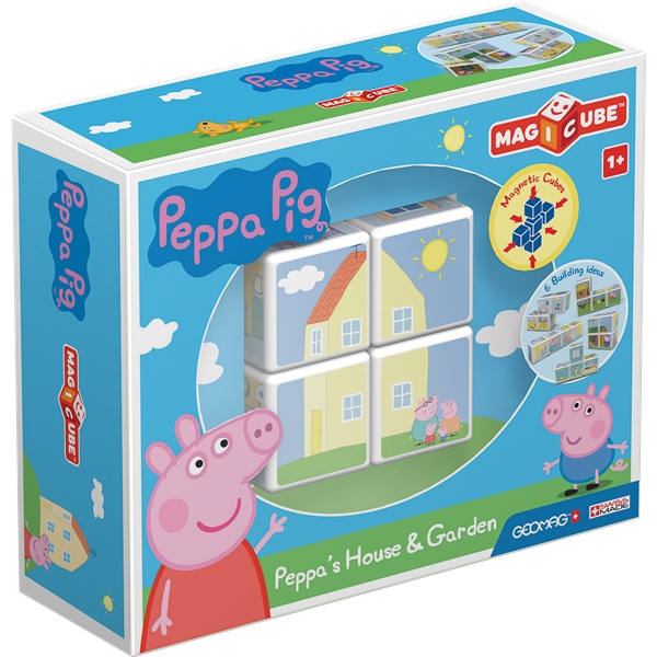 Geomag Magicube Peppa Gris Hus og Hage (Bilde 1 av 7)