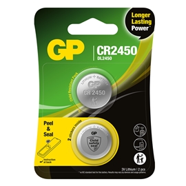 GP Batteries CR2450, 3V, 2-pack