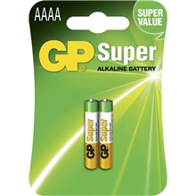 GP Alkaline Batteri AAAA, 2-pakning