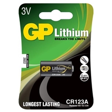 GP Batterier CR123A 3V, 1-pakning