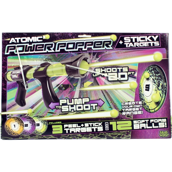 Atomic Power Poppers 12x Shots & Sticky Target (Bilde 2 av 5)