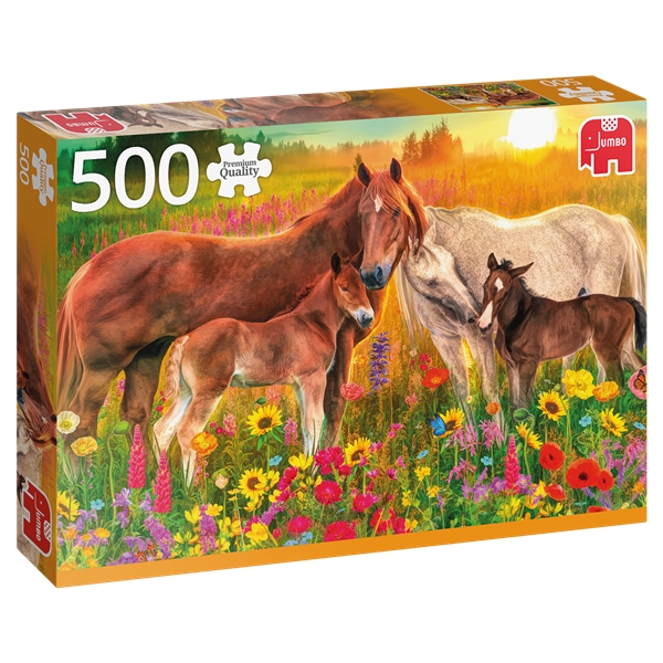 Puslespill 500 Deler Horses in the Meadow