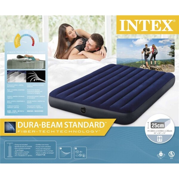Intex Klassisk Downy Luftmadrass 152x203x25 cm (Bilde 4 av 4)