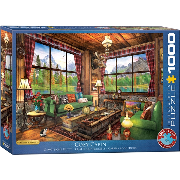 Puslespill 1000 Deler Cozy Cabin - Dominic Davison