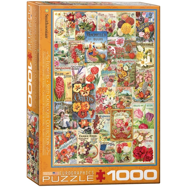 Puslespill 1000 Deler Flower Seed Catalog Covers