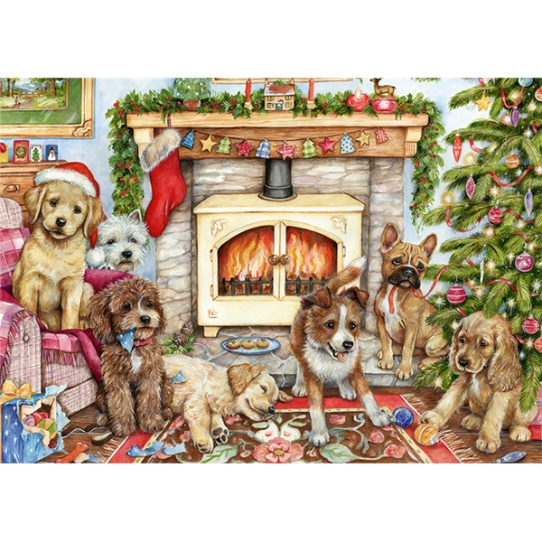 Puslespill 500 Deler Christmas Puppies (Bilde 2 av 2)