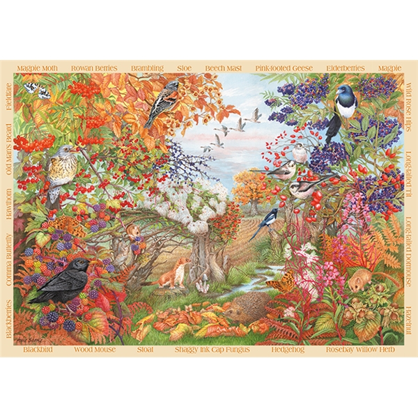 Puslespill 500 Deler Autumn Hedgerow (Bilde 2 av 2)