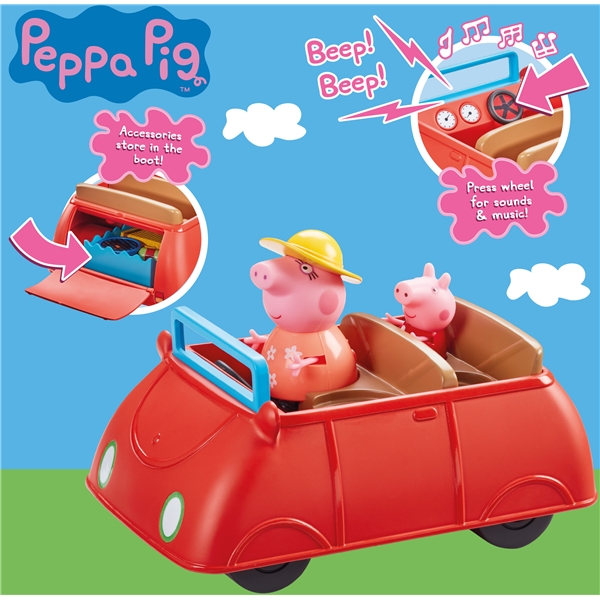 Peppa Gris Peppas Store Røde Bil (Bilde 5 av 5)