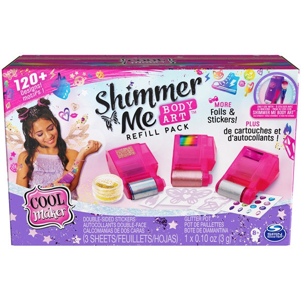 Cool Maker Shimmer Me Body Art Refill 3 rollers (Bilde 1 av 3)