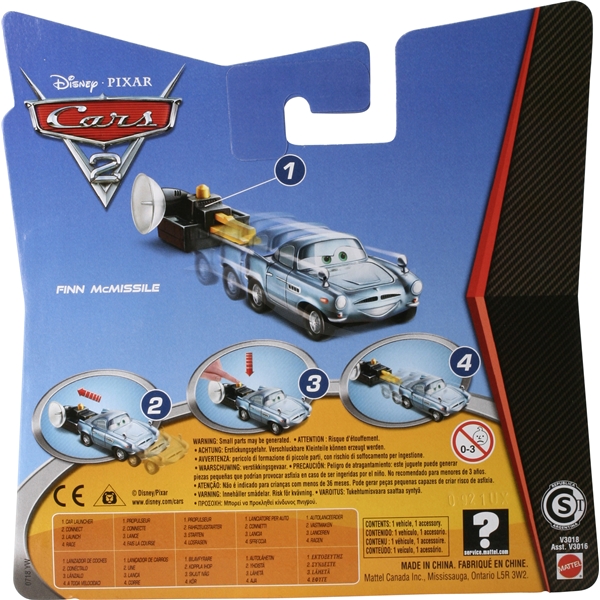 Cars 2 Car w Launcher - Finn McMissile (Bilde 2 av 2)