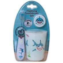 B-brite Blinkende Tannbørstesett 3 deler Shark