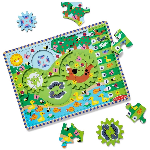 Wooden Gear Puzzle Animal Chase I-Spy (Bilde 2 av 3)