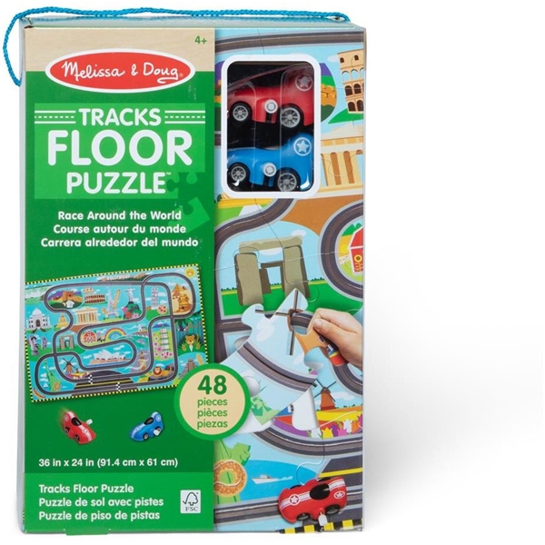 Floor Puzzle & Play Set Race Track (Bilde 1 av 3)