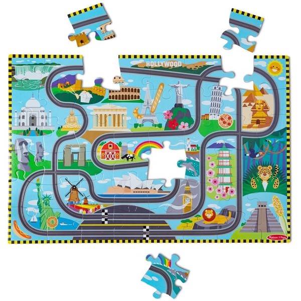 Floor Puzzle & Play Set Race Track (Bilde 2 av 3)