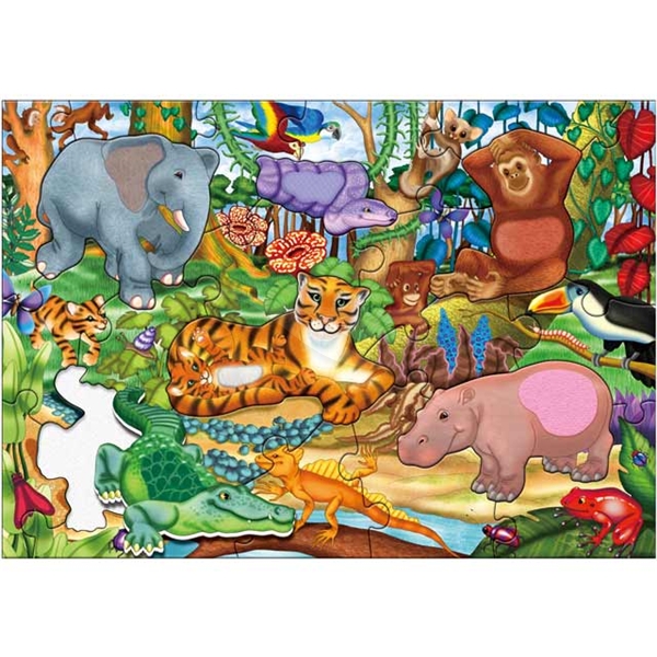 Feely Floor Puzzle - Djungel (Bilde 2 av 2)