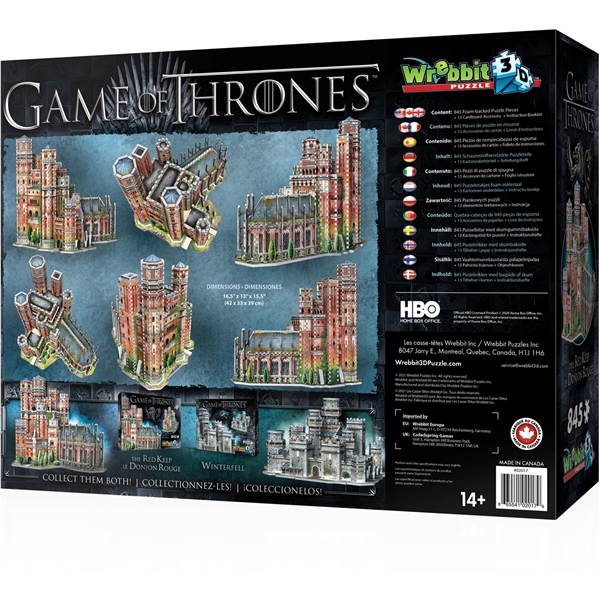 Wrebbit 3D-Puslespill Game of Thrones Red Keep (Bilde 6 av 6)