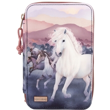 Miss Melody Triple Pen Case Night Horses