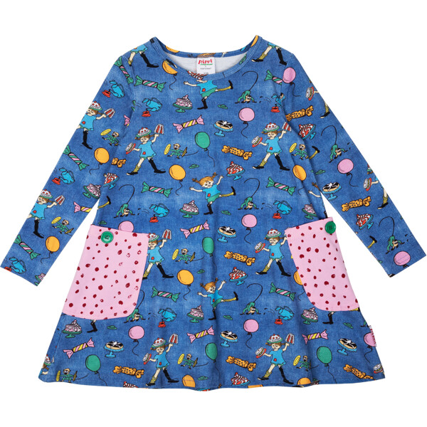 Fest Pippi Kjole Denim (Bilde 1 av 5)