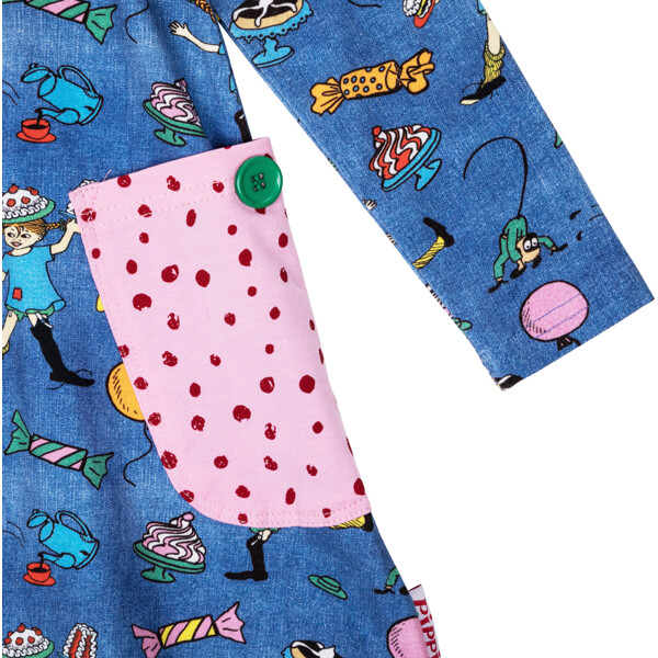 Fest Pippi Kjole Denim (Bilde 2 av 5)