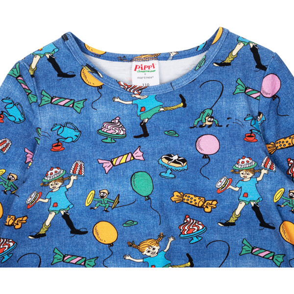 Fest Pippi Kjole Denim (Bilde 3 av 5)