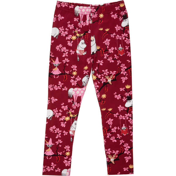 Mummitrollet Klatretre Leggings Burgunderrød (Bilde 1 av 4)