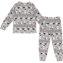 Mummi Vinterhjerte Pyjamas Mørkegrå