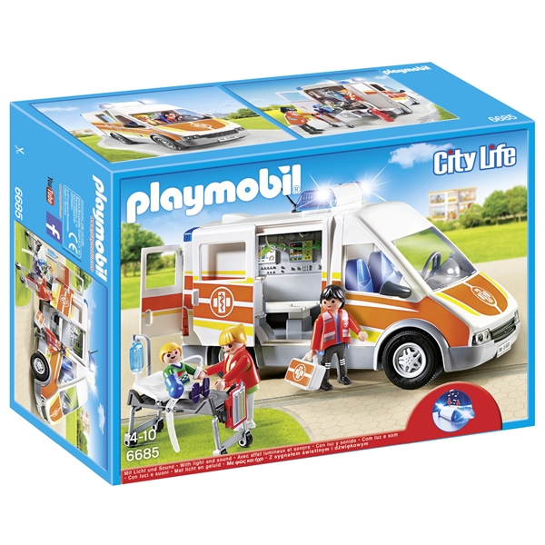6685 Playmobil Ambulanse med Lys og Lyd (Bilde 1 av 2)