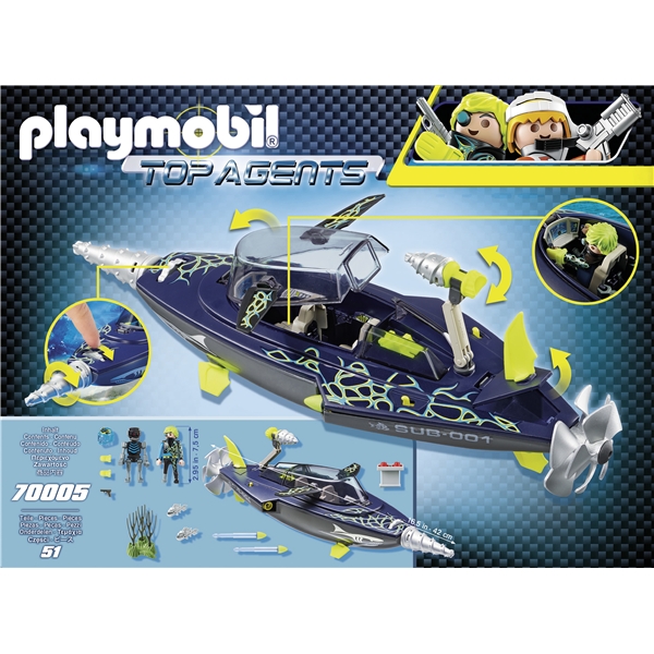 70005 Playmobil TEAM S.H.A.R.K Angrepsdrill (Bilde 2 av 3)