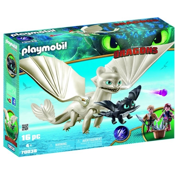 70038 Playmobil Light Fury med Drage og Barn (Bilde 1 av 3)