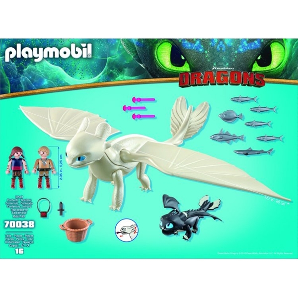 70038 Playmobil Light Fury med Drage og Barn (Bilde 2 av 3)