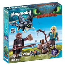 70040 Playmobil Hikke og Astrid med drageunge