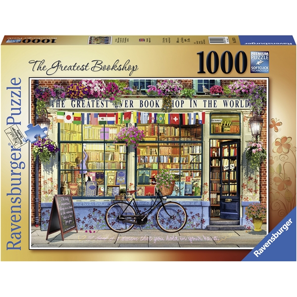 Puslespill 1000 Deler The Greatest Bookshop (Bilde 1 av 2)