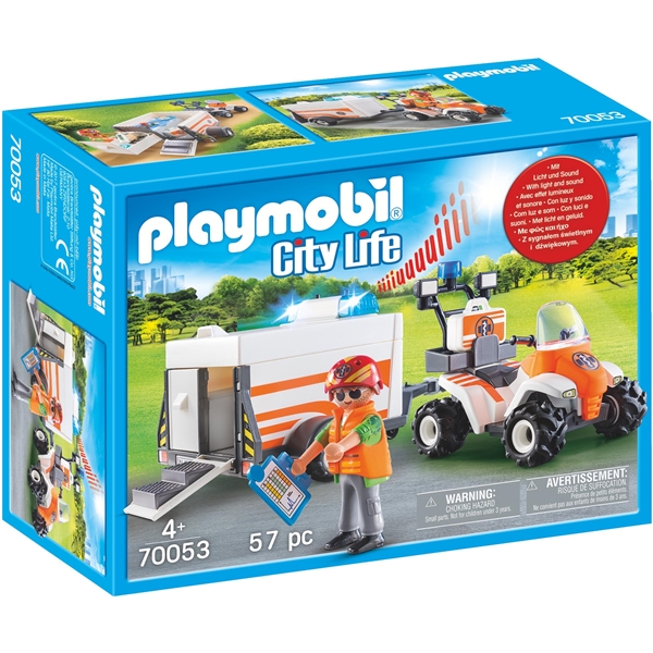 70053 Playmobil Redningsfirhjuling med Vogn (Bilde 1 av 2)