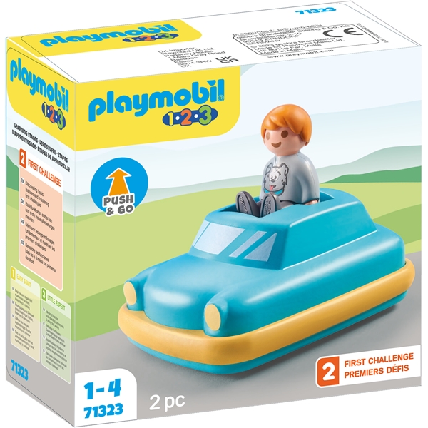 71323 Playmobil 1.2.3 Push & Go Car (Bilde 1 av 4)