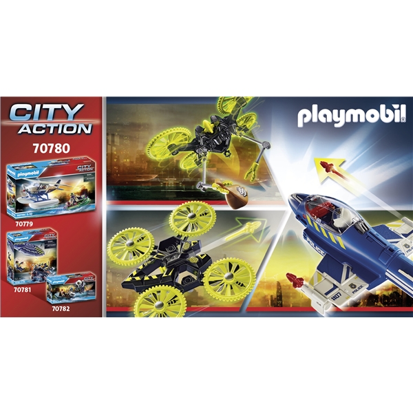 70780 Playmobil City Police Jet: Jakt med droner (Bilde 8 av 8)