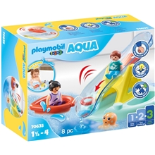 70635 Playmobil 1.2.3 Aqua svømmeøy med sklie