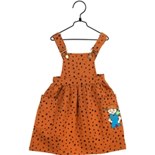 110 - Pippi Dot Suspender Dress Brun