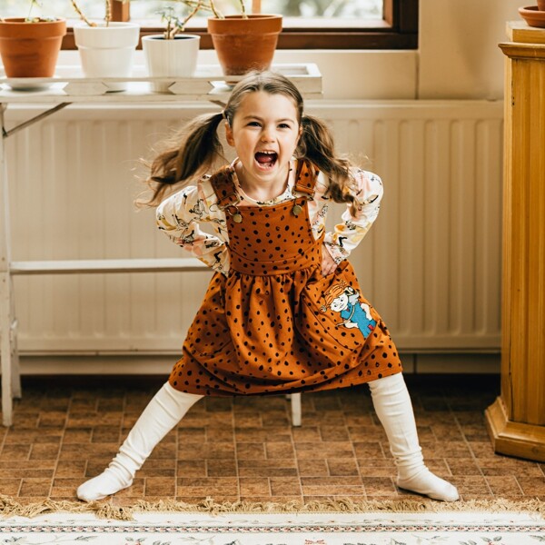 Pippi Dot Suspender Dress Brun (Bilde 3 av 3)