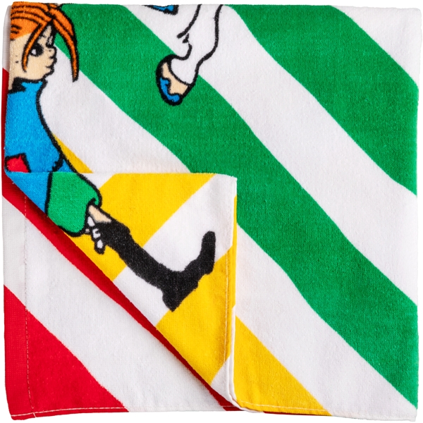 Pippi Langstrømpe stripete badehåndkle (Bilde 2 av 2)