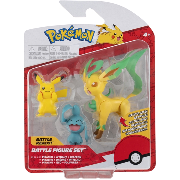 Pokémon Figures 3-P (Pikachu, Wyanaut, Leafeon) (Bilde 1 av 5)