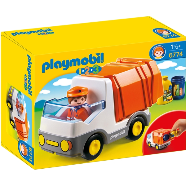 6774 Playmobil 1.2.3 Søppelbil (Bilde 1 av 2)