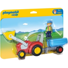 6964 Playmobil 1.2.3 Bonde Med Traktor og Henger