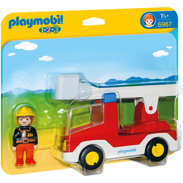 6967 Playmobil 1.2.3 Brannvogn med Stige (Bilde 1 av 3)