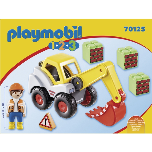 70125 Playmobil 1.2.3 Gravemaskin (Bilde 2 av 4)