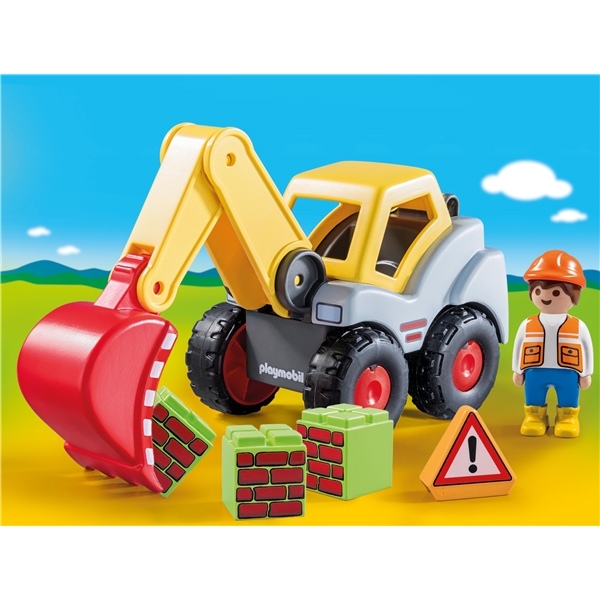 70125 Playmobil 1.2.3 Gravemaskin (Bilde 4 av 4)