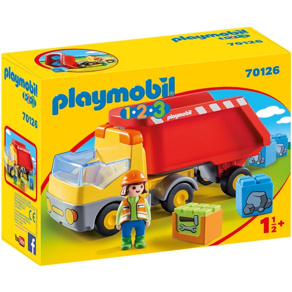 70126 Playmobil 1.2.3 Lastbil med Tippeflak (Bilde 1 av 4)