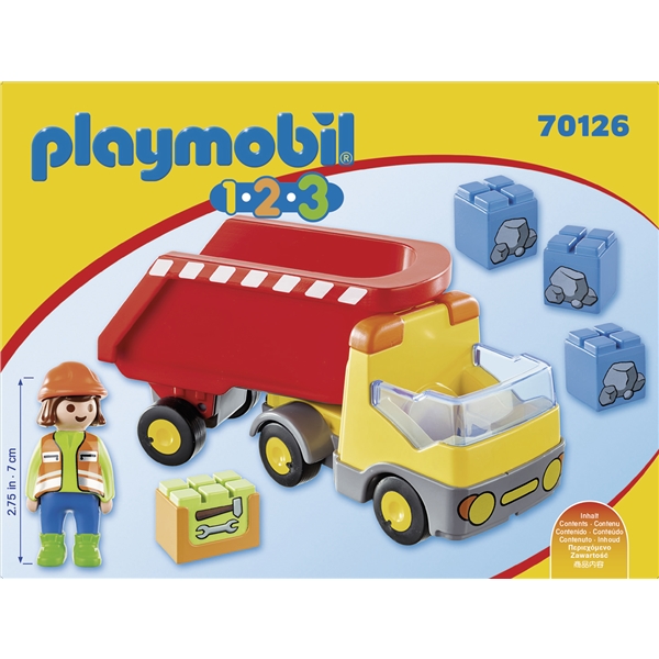 70126 Playmobil 1.2.3 Lastbil med Tippeflak (Bilde 2 av 4)