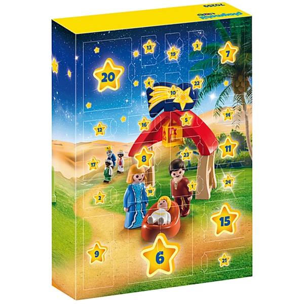 70259 Playmobil 1.2.3 Adventskalender Julekrybbe (Bilde 3 av 3)