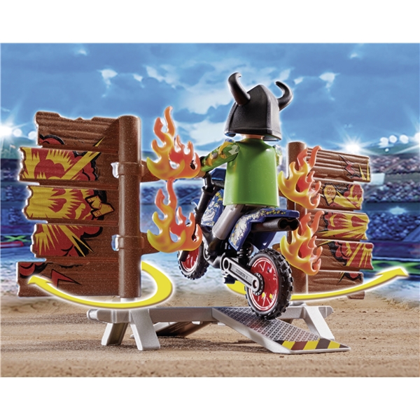 70553 Playmobil Stunt Show Motorsykkel med Ildvegg (Bilde 3 av 6)